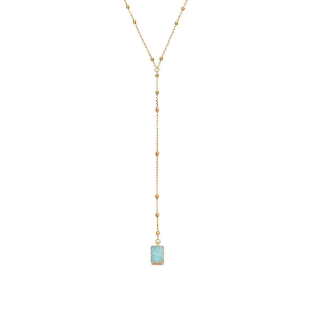 Missoma Amazonite Necklace - Gold Vermeil - Picture 3 of 5